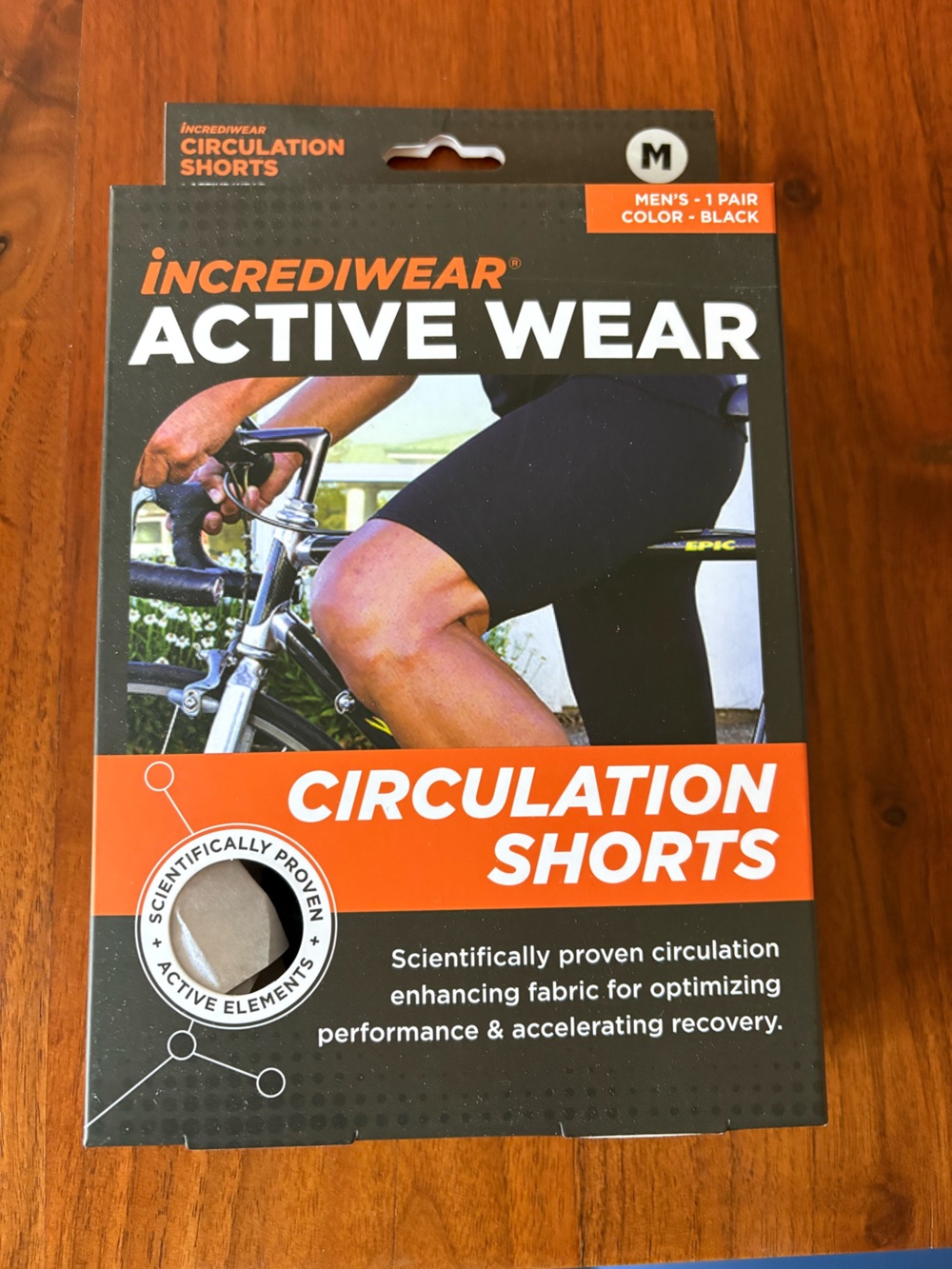 Incrediwear Men’s Black Circulation Shorts